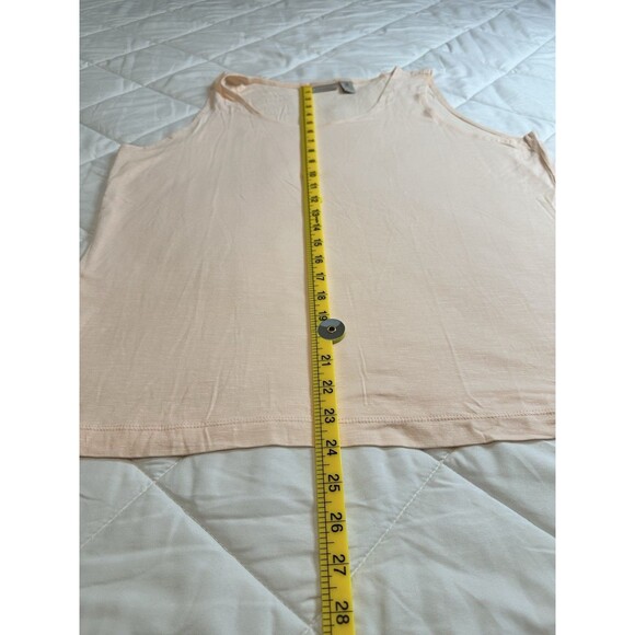 Easywear By Chicos Basic Tank Top Womens 3 Peach Slinky Knit Stretch Scoop Neck - Picture 4 of 9